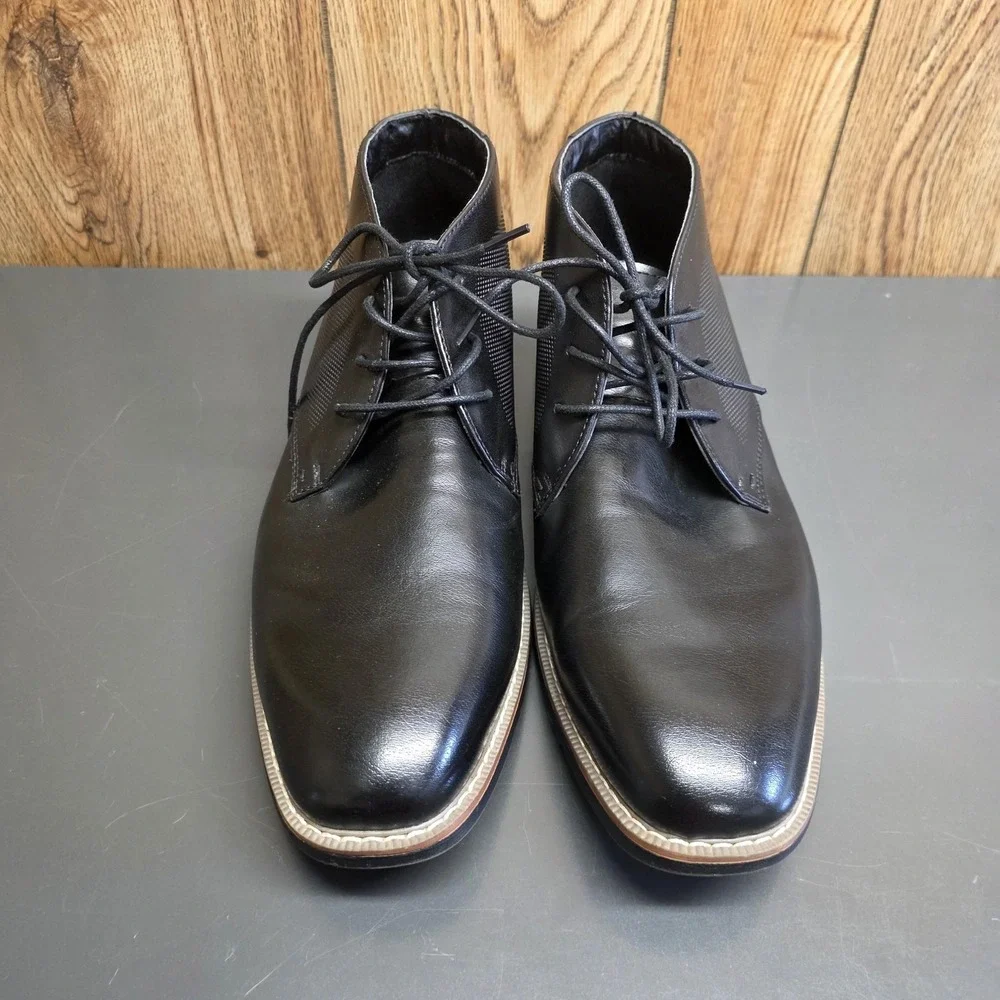Ashford Hayes Quinn Chukka Boots Mens Size 11 Black Synthetic Lace Up Dress